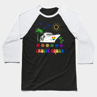 Cruise Squad LGBTQ Gay Pride Tropical Vacation LGBT Baseball T-Shirt